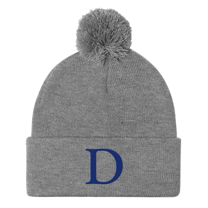 Detroit 'Old French D' Pom-Pom Beanie (Bourbon Blue)