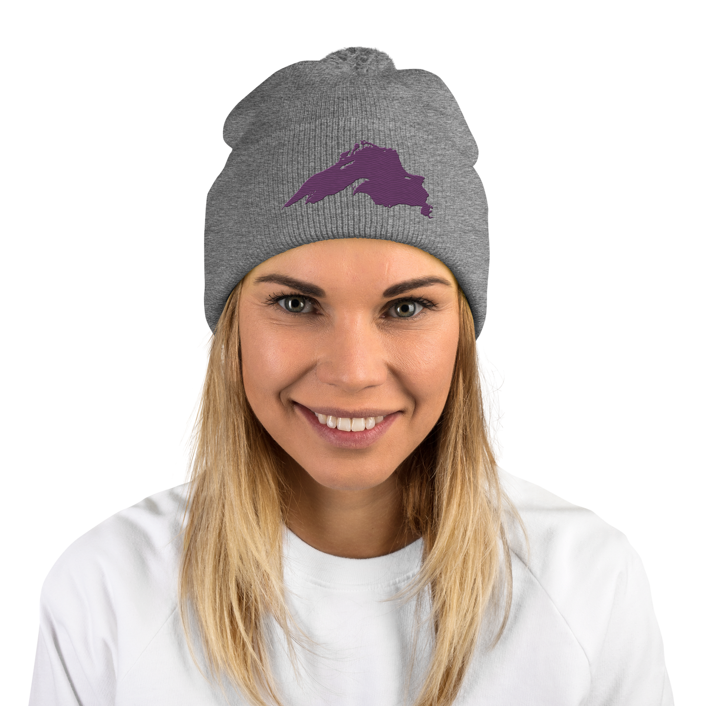 Lake Superior Pom-Pom Beanie | Plum