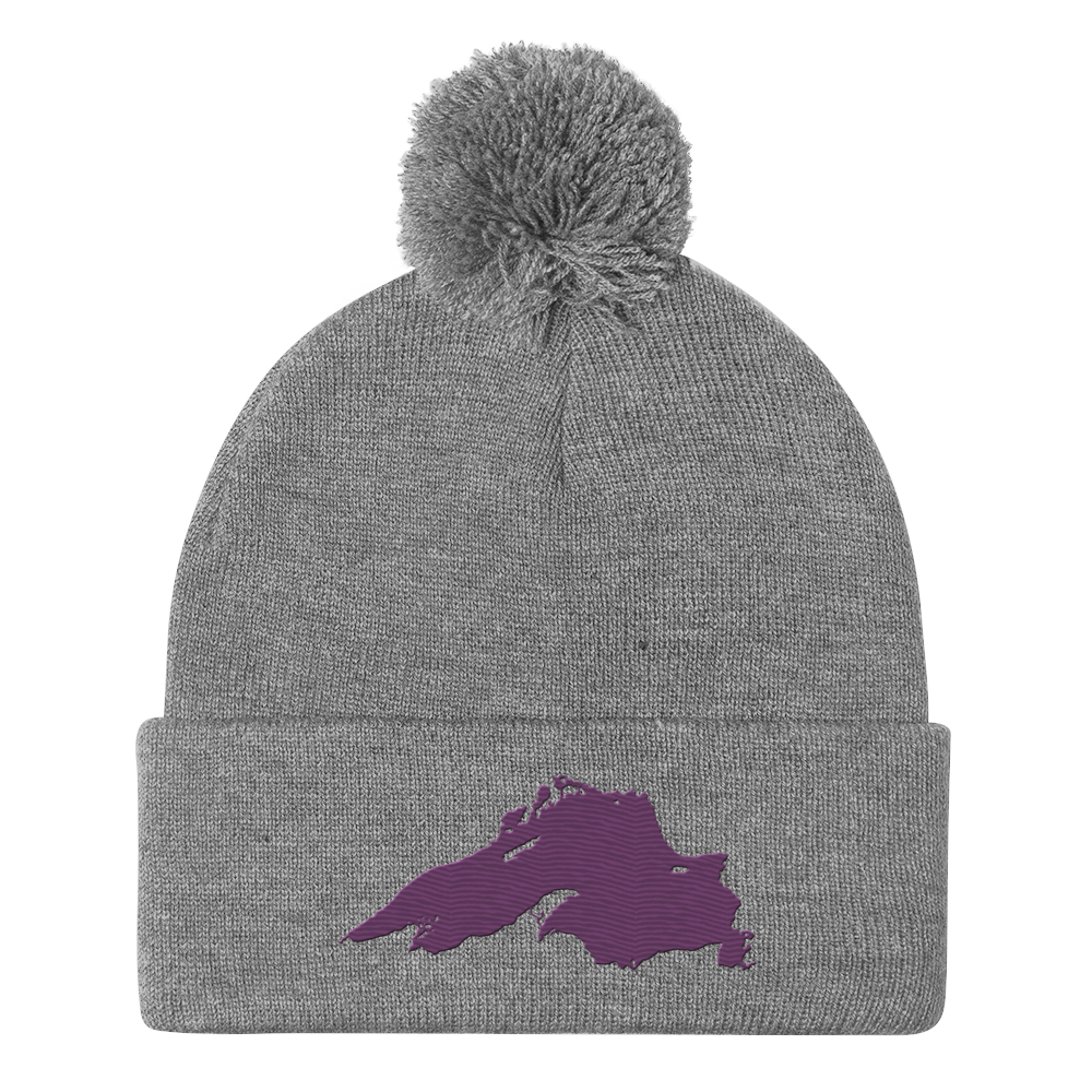 Lake Superior Pom-Pom Beanie | Plum