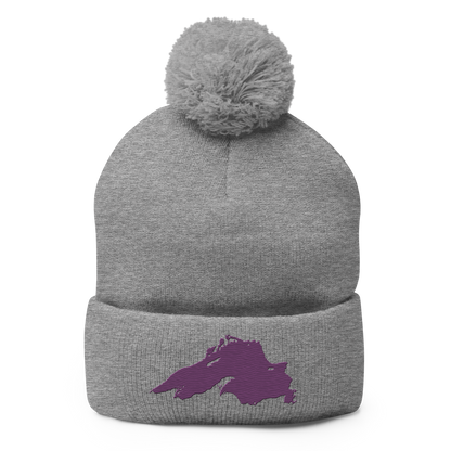 Lake Superior Pom-Pom Beanie | Plum