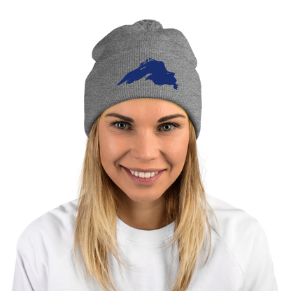 Lake Superior Pom-Pom Beanie | Bourbon Blue