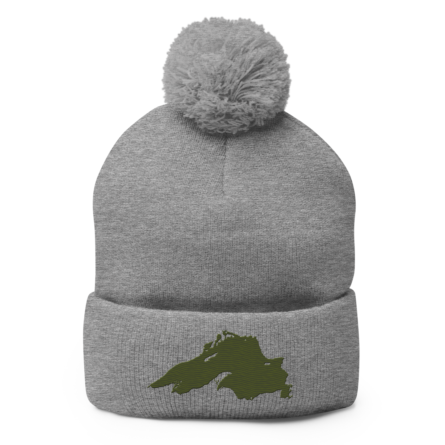 Lake Superior Pom-Pom Beanie | Army Green