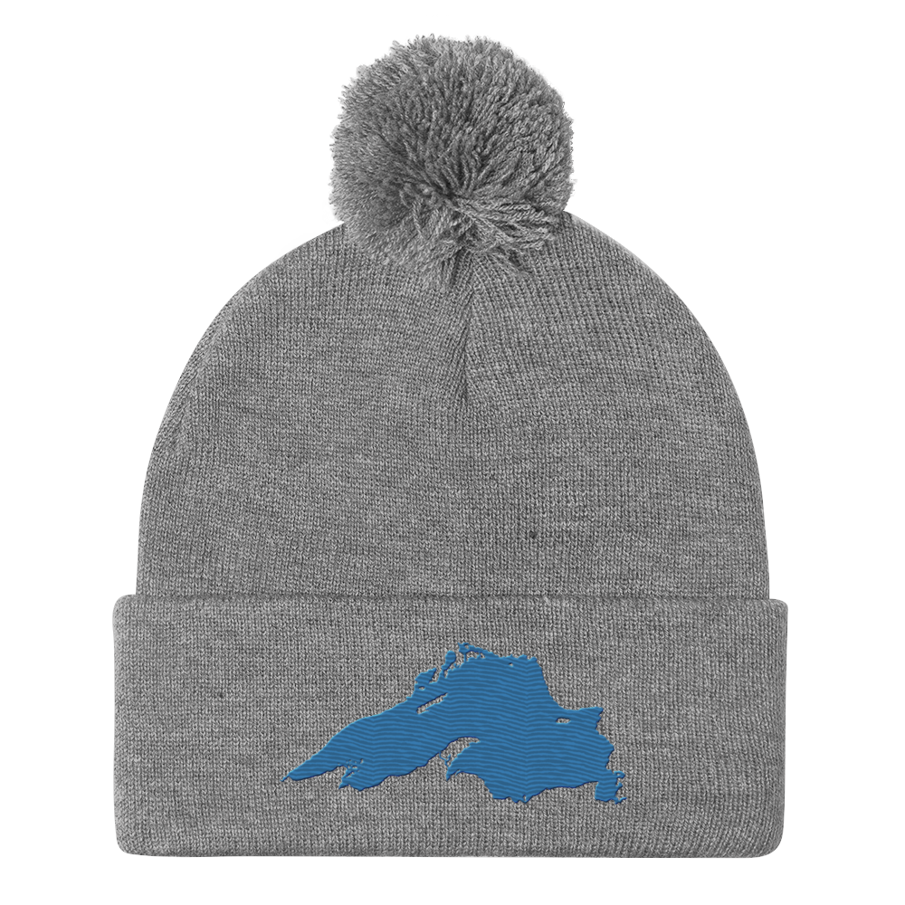 Lake Superior Pom-Pom Beanie | Superior Blue