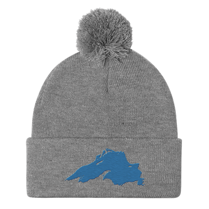 Lake Superior Pom-Pom Beanie | Superior Blue