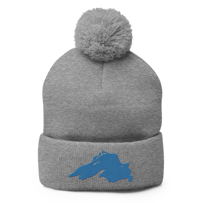 Lake Superior Pom-Pom Beanie | Superior Blue