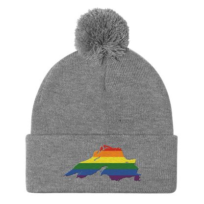 Lake Superior Pom-Pom Beanie | Rainbow Pride Edition