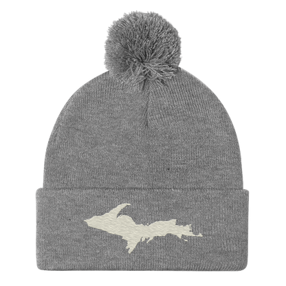 Upper Peninsula Pom-Pom Beanie | Ivory White