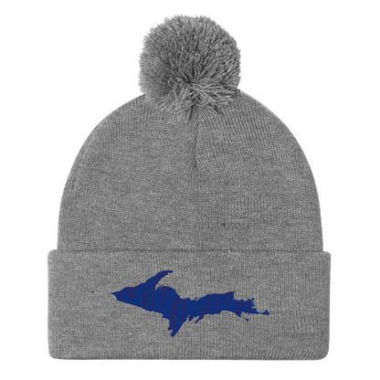 Upper Peninsula Pom-Pom Beanie | Bourbon Blue