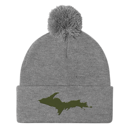 Upper Peninsula Pom-Pom Beanie | Army Green