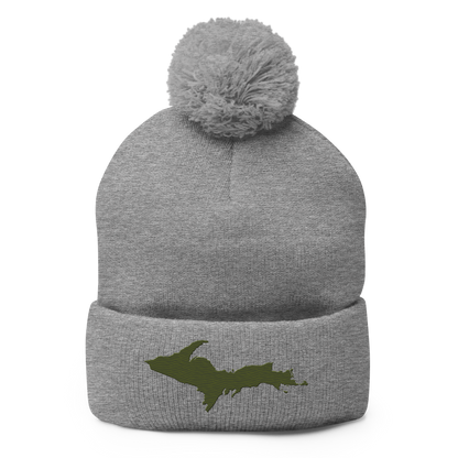 Upper Peninsula Pom-Pom Beanie | Army Green