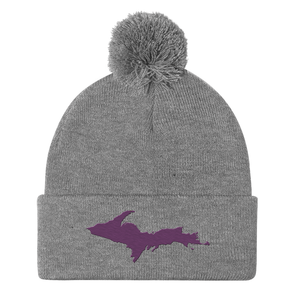 Upper Peninsula Pom-Pom Beanie | Plum