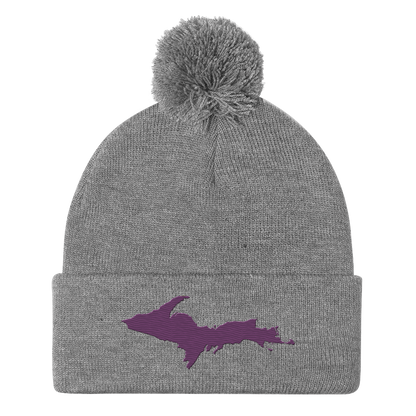 Upper Peninsula Pom-Pom Beanie | Plum