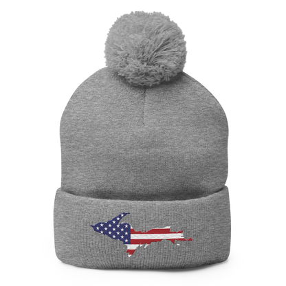 Upper Peninsula Pom-Pom Beanie | Patriotic Edition