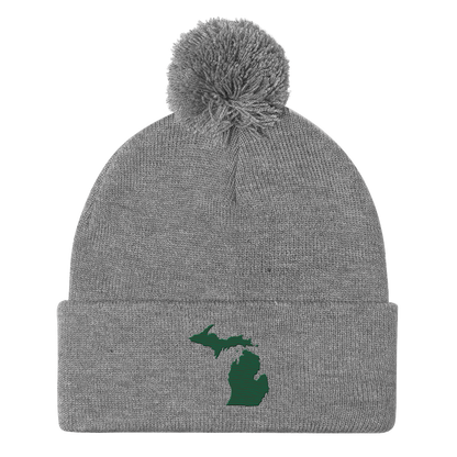 Michigan Pom-Pom Beanie | Superior Green Outline