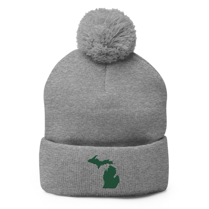 Michigan Pom-Pom Beanie | Superior Green Outline