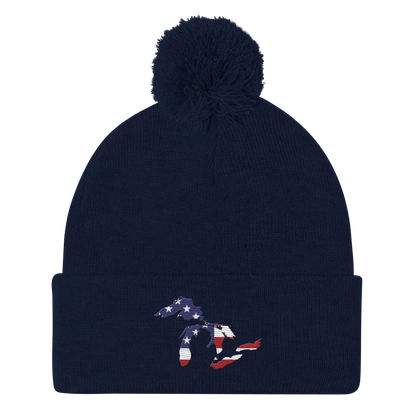 Great Lakes Pom-Pom Beanie (Patriotic Edition)