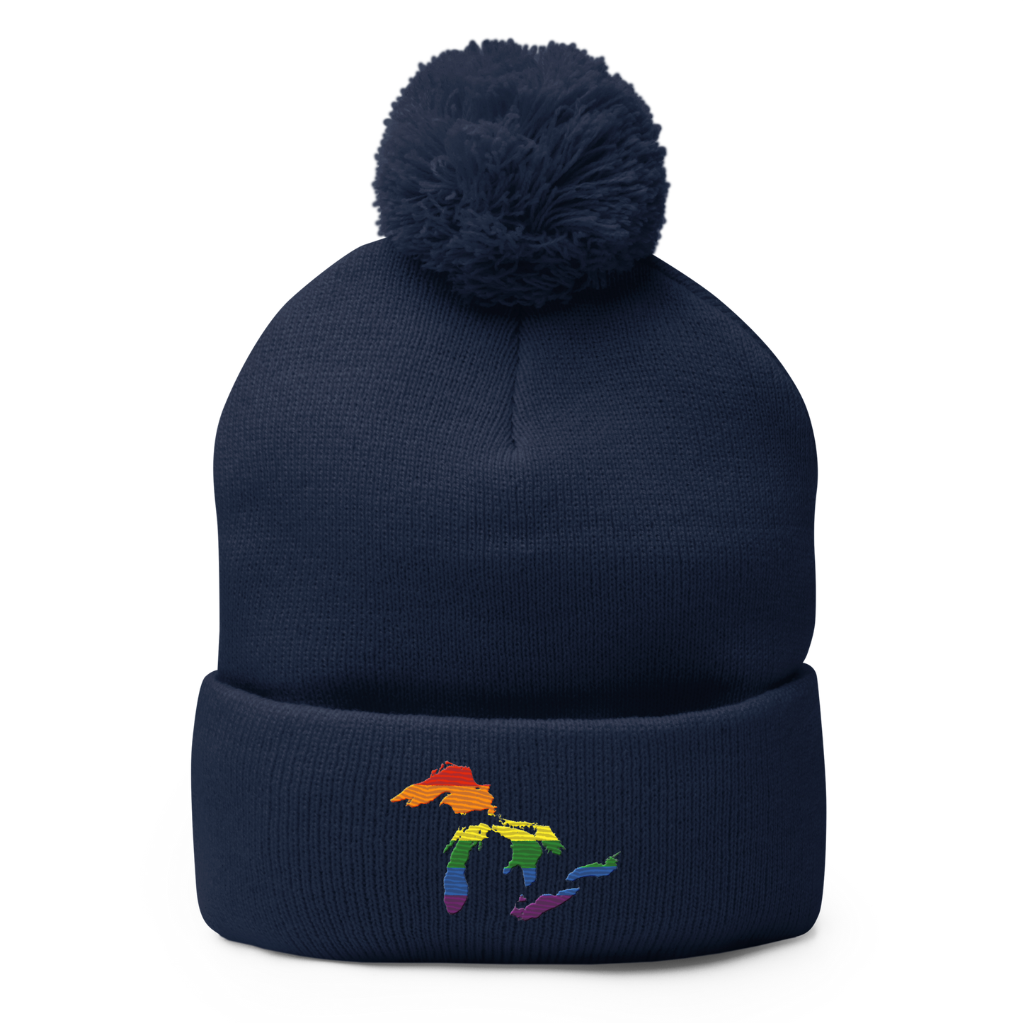 Great Lakes Pom-Pom Beanie (Rainbow Pride Edition)