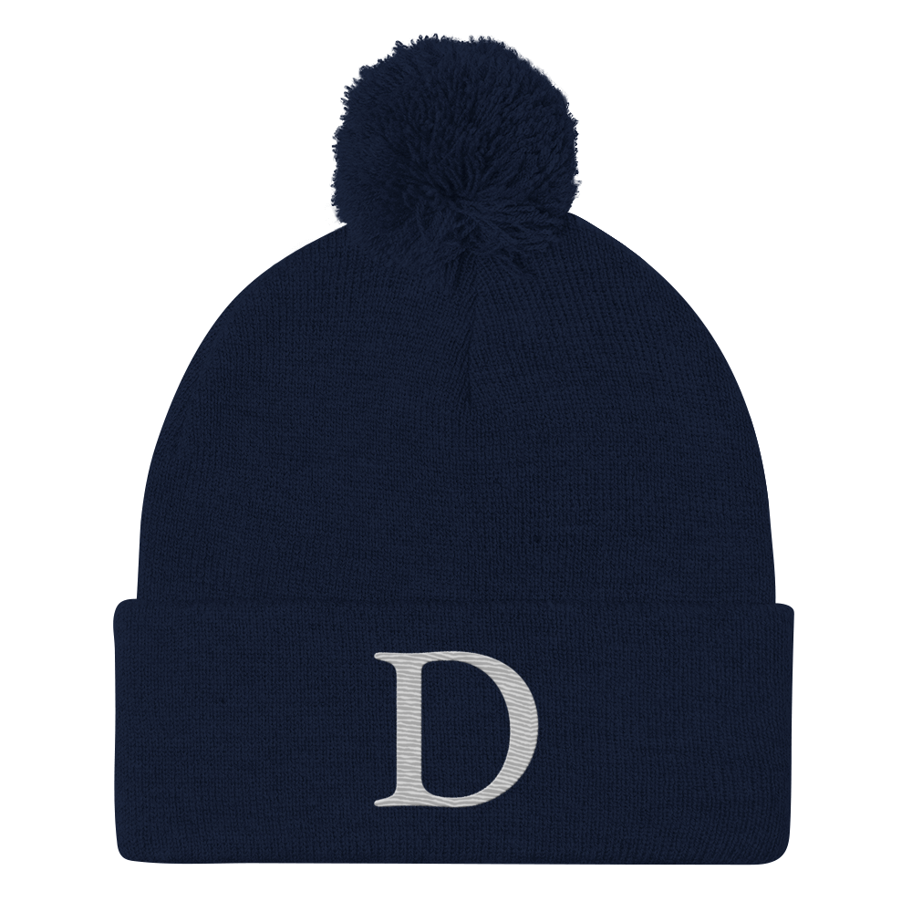 Detroit 'Old French D' Pom-Pom Beanie (Platinum)