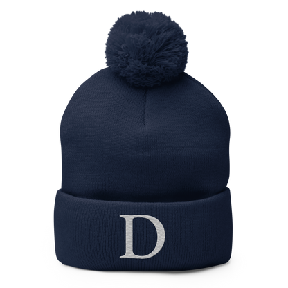 Detroit 'Old French D' Pom-Pom Beanie (Platinum)