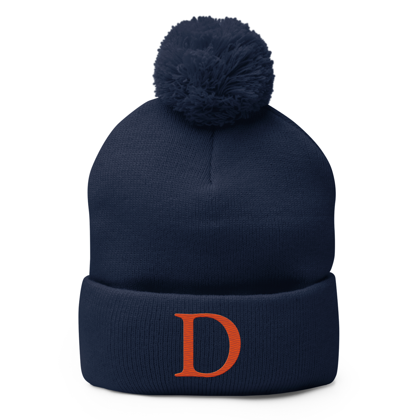 Detroit 'Old French D' Pom-Pom Beanie (Maple Leaf Orange)