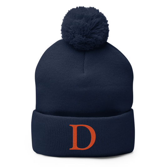 Detroit 'Old French D' Pom-Pom Beanie (Maple Leaf Orange)