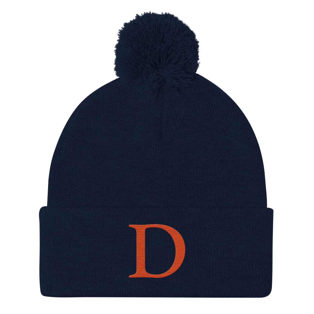 Detroit 'Old French D' Pom-Pom Beanie (Maple Leaf Orange)