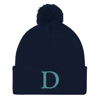 Detroit 'Old French D' Pom-Pom Beanie (Huron Blue)