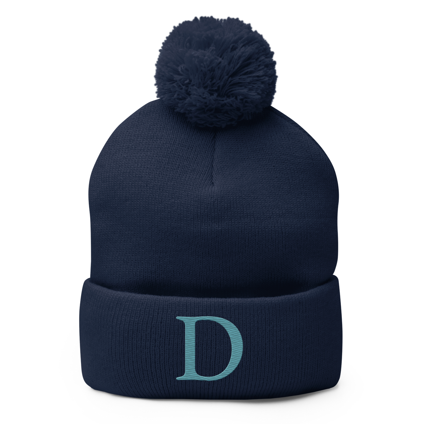 Detroit 'Old French D' Pom-Pom Beanie (Huron Blue)