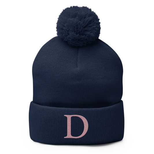 Detroit 'Old French D' Pom-Pom Beanie (Cherry Blossom Pink)