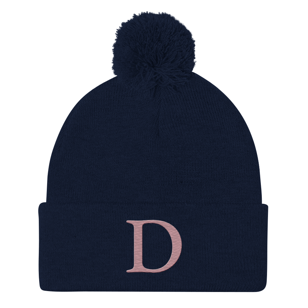 Detroit 'Old French D' Pom-Pom Beanie (Cherry Blossom Pink)