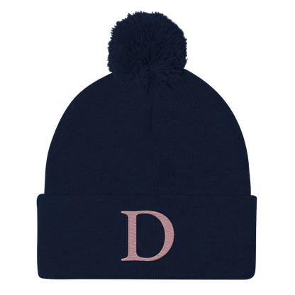 Detroit 'Old French D' Pom-Pom Beanie (Cherry Blossom Pink)