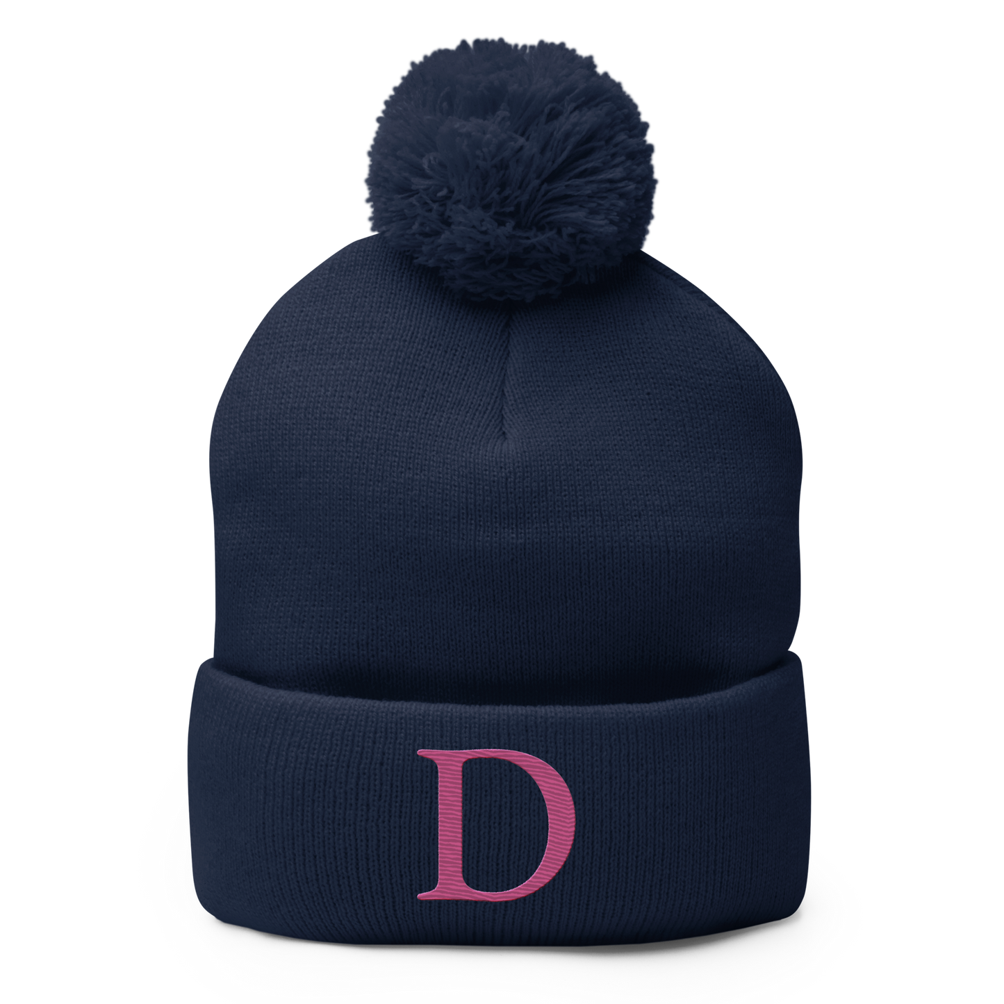 Detroit 'Old French D' Pom-Pom Beanie (Apple Blossom Pink)