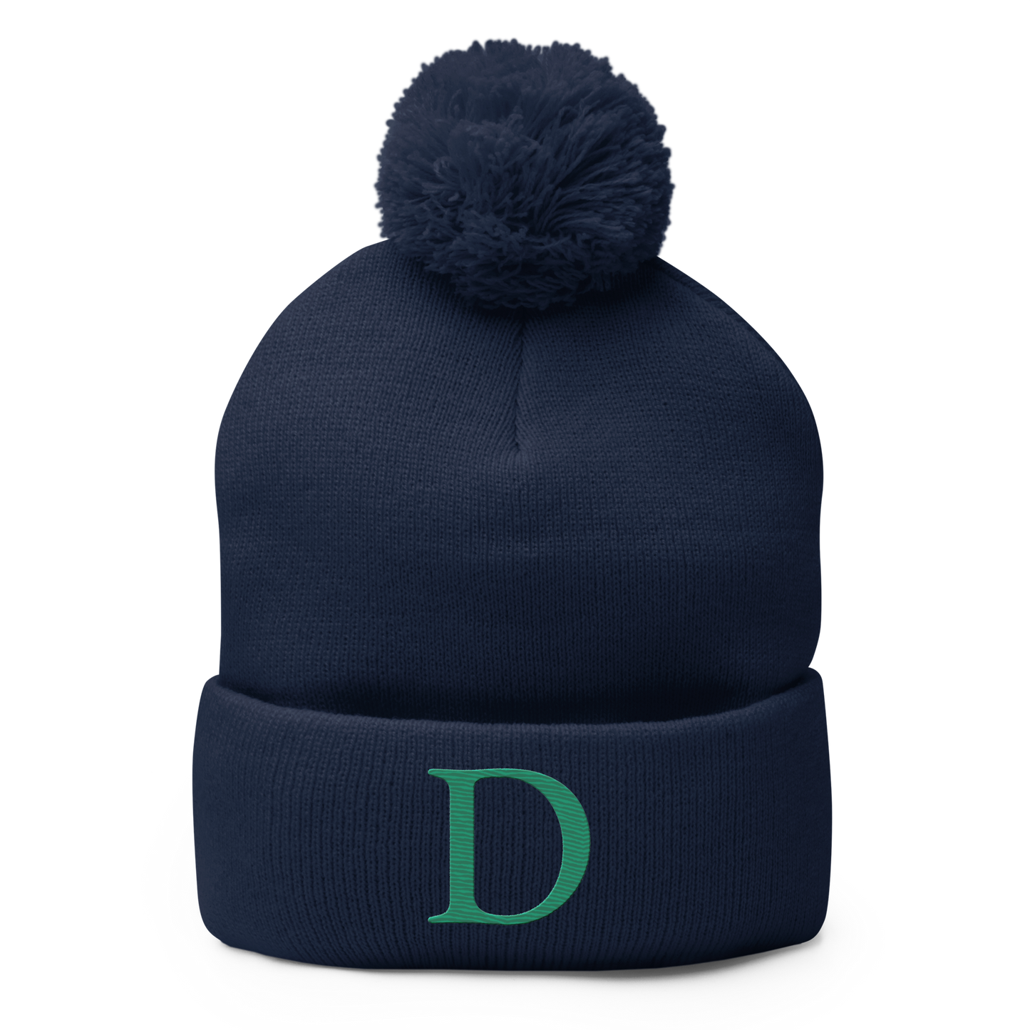 Detroit 'Old French D' Pom-Pom Beanie (Emerald Green)