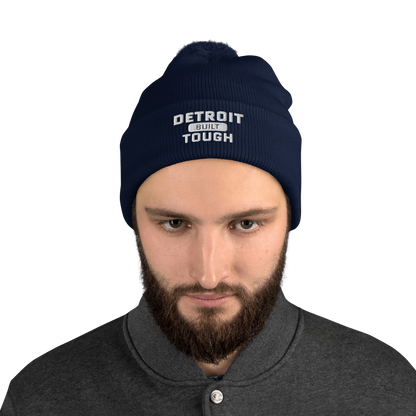 'Built Detroit Tough' Pom-Pom Beanie