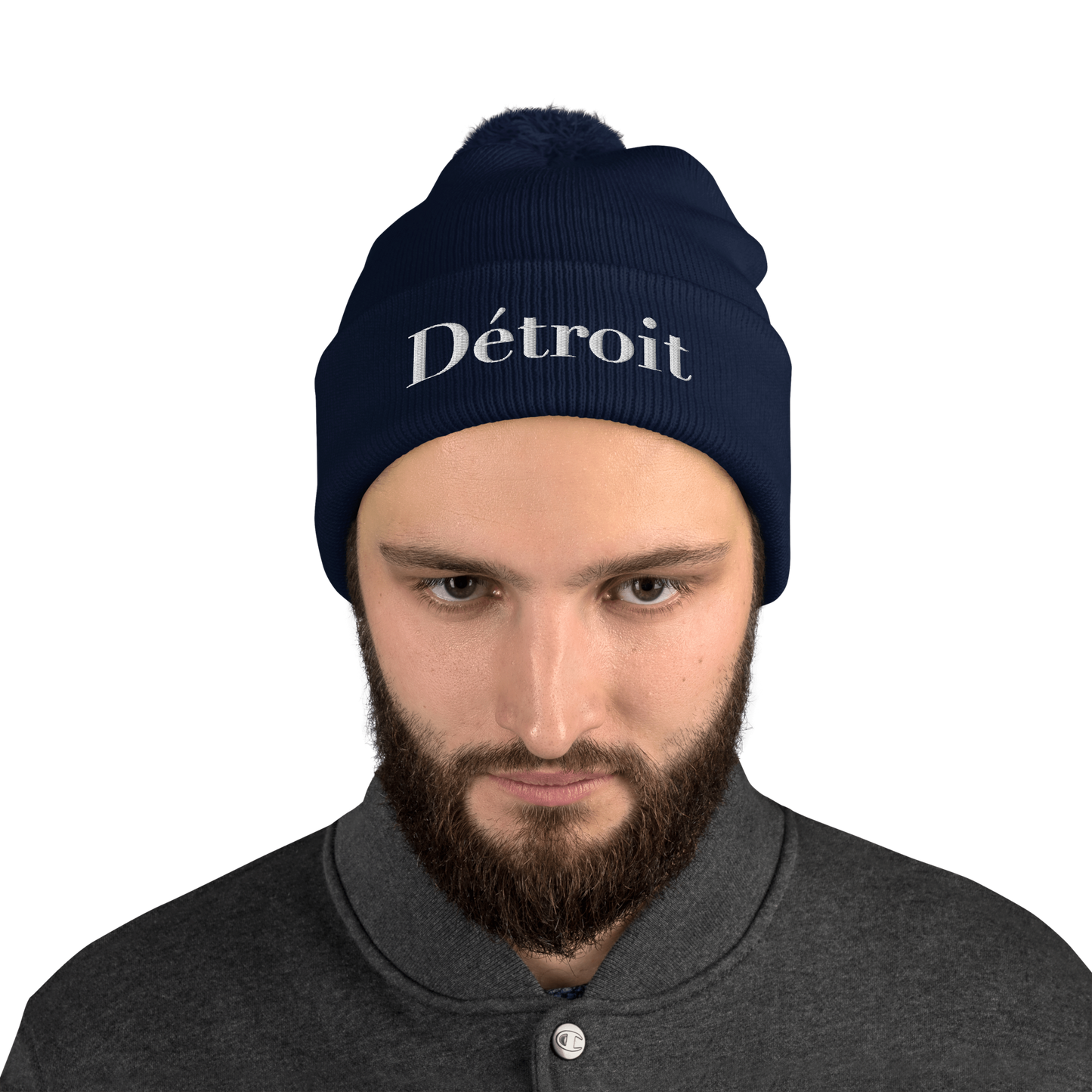 'Détroit' Pom-Pom Beanie (Didone Font)