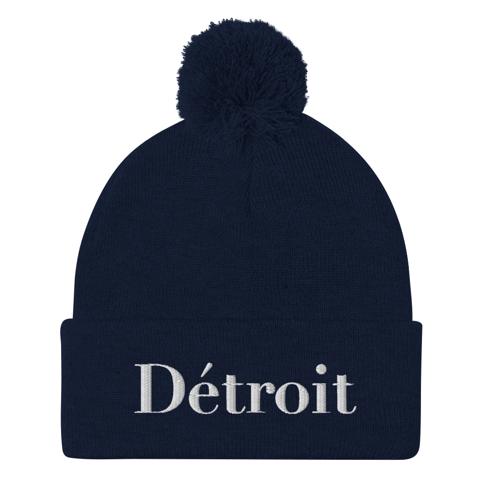 'Détroit' Pom-Pom Beanie (Didone Font)