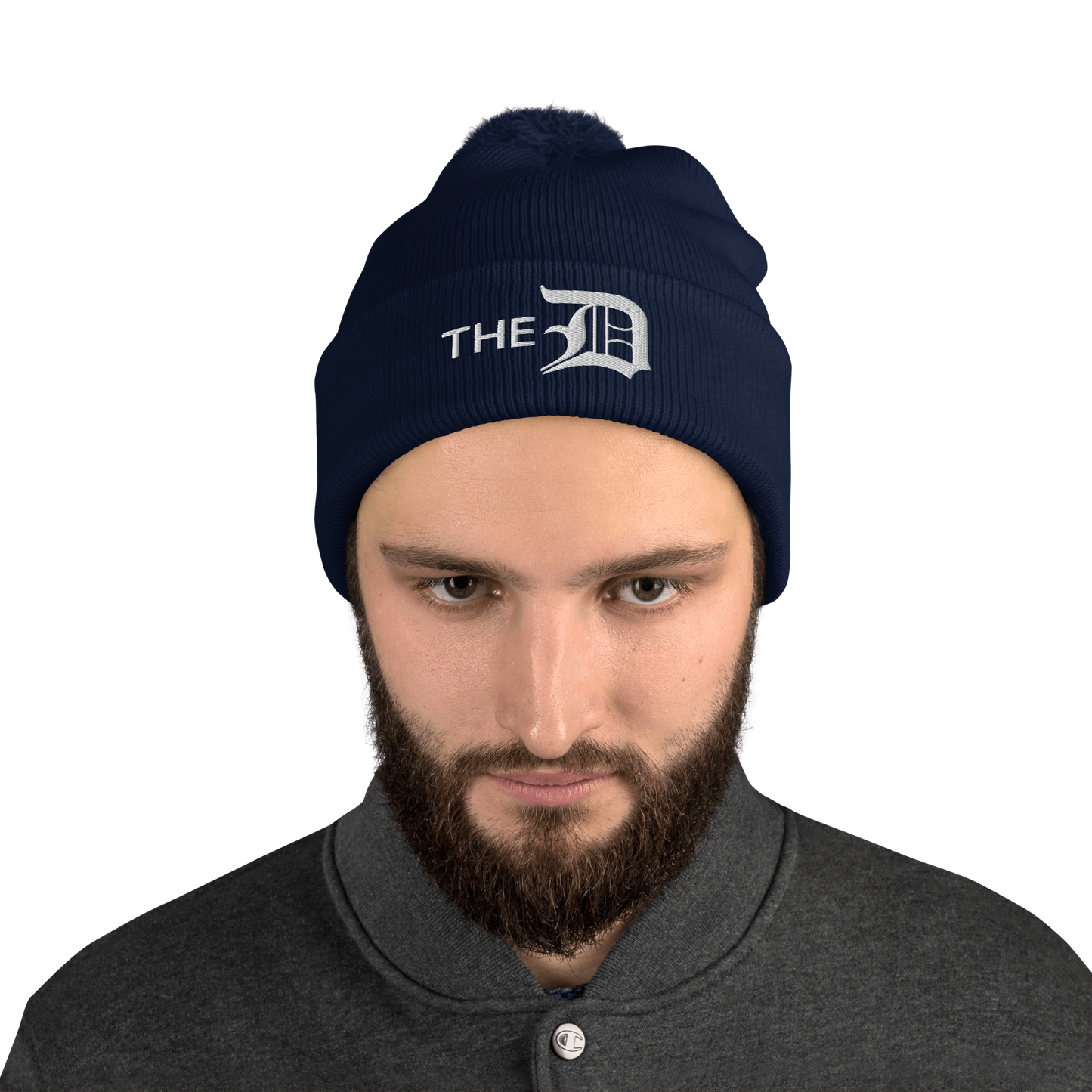 Detroit 'The D' Pom-Pom Beanie