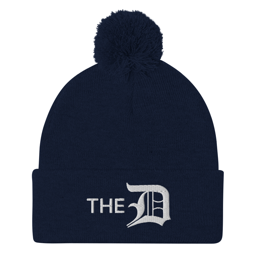 Detroit 'The D' Pom-Pom Beanie