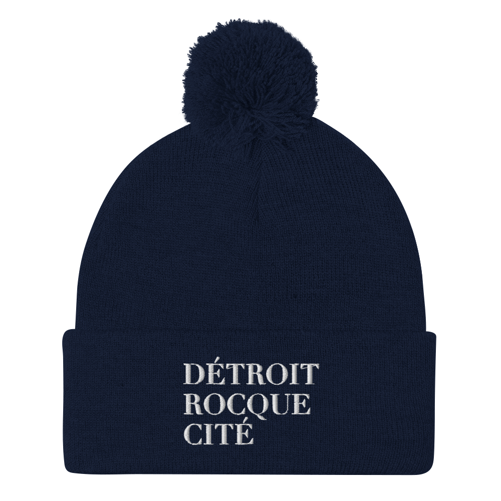 'Détroit Rocque Cité' Pom-Pom Beanie