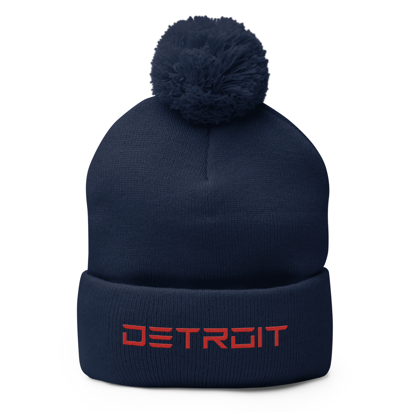 'Detroit' Pom-Pom Beanie (Electric Font) | Red