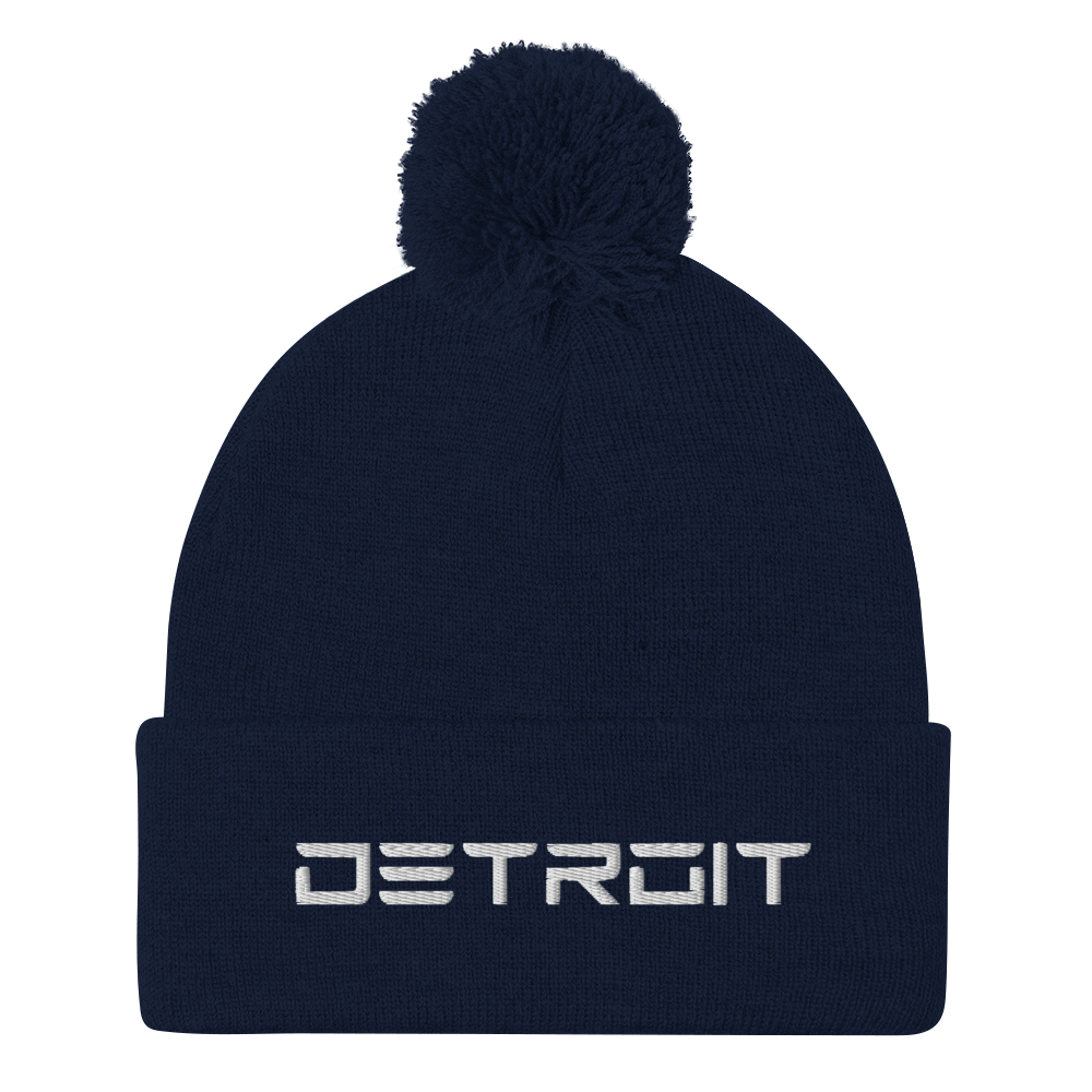 'Detroit' Pom-Pom Beanie (Electric Font)