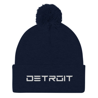 'Detroit' Pom-Pom Beanie (Electric Font)