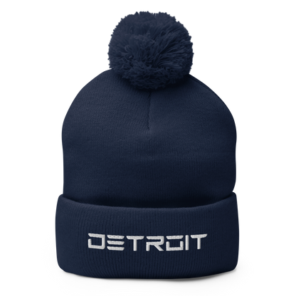 'Detroit' Pom-Pom Beanie (Electric Font)