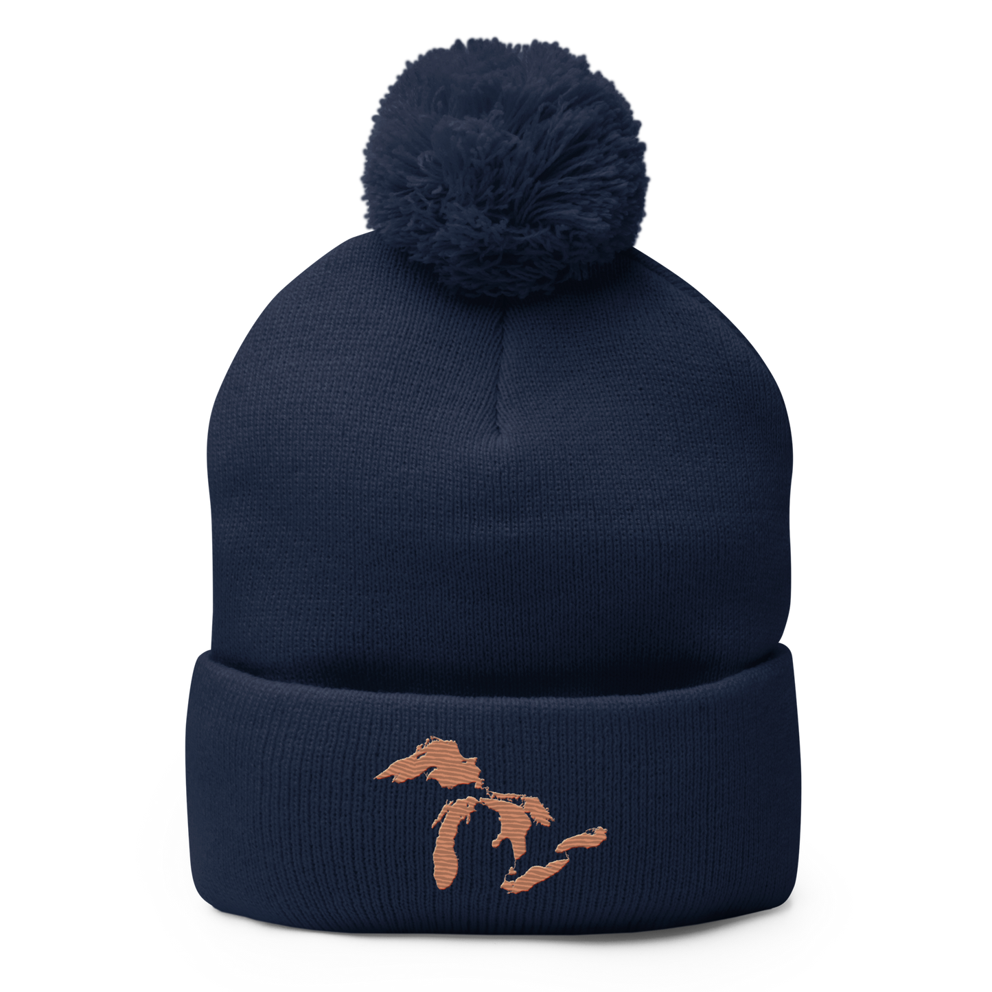 Great Lakes Pom-Pom Beanie (Copper Color)