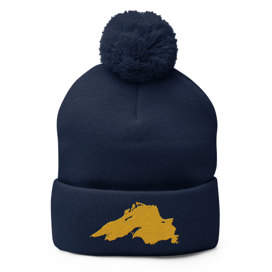 Lake Superior Pom-Pom Beanie | Gold