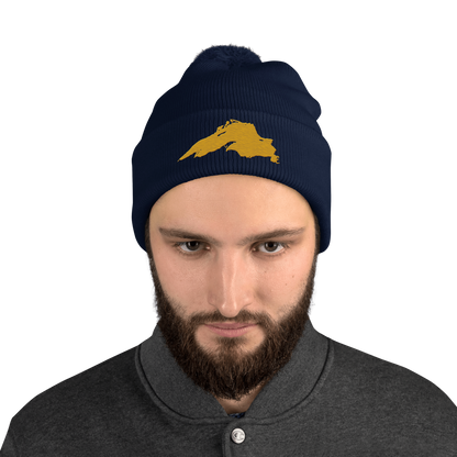 Lake Superior Pom-Pom Beanie | Gold