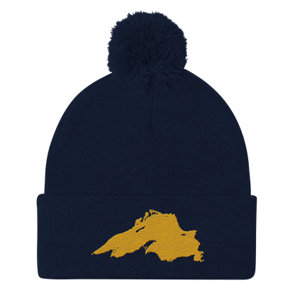 Lake Superior Pom-Pom Beanie | Gold