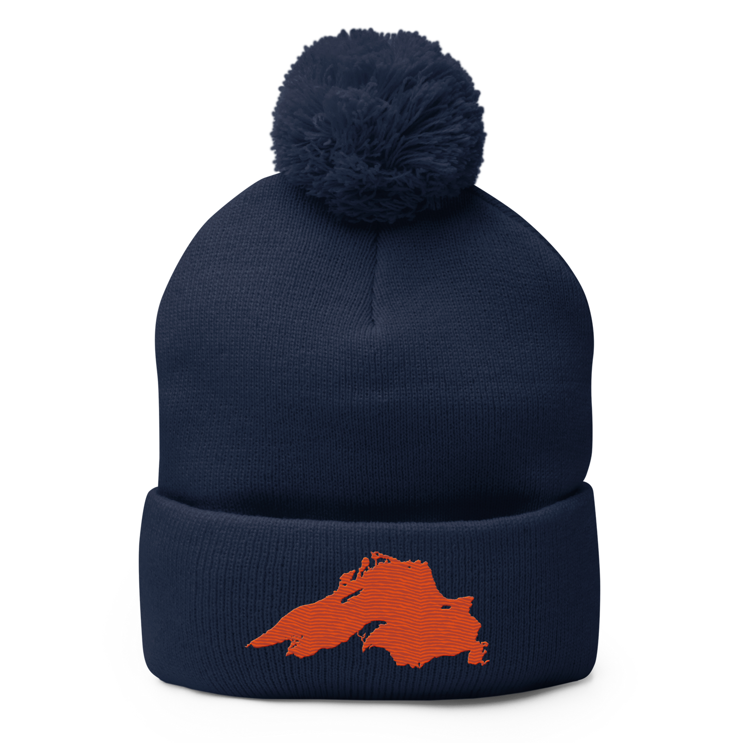 Lake Superior Pom-Pom Beanie | Maple Leaf Orange