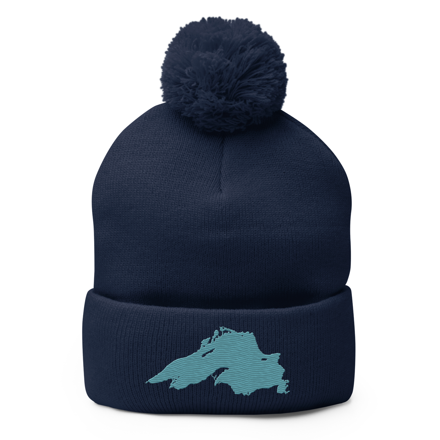 Lake Superior Pom-Pom Beanie | Huron Blue