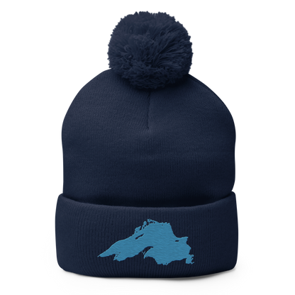 Lake Superior Pom-Pom Beanie | Traverse Blue